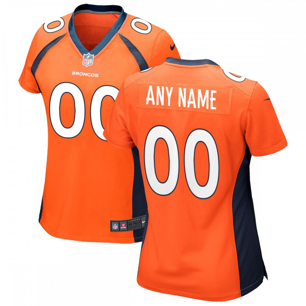 Denver Broncos Nike Women's Custom Game Jersey - Orange-GridironStore